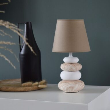 Veioză Navala Bej, Design Marin, H 31 cm - Iluminat Cald