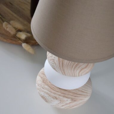 Veioză Navala Bej, Design Marin, H 31 cm - Iluminat Cald