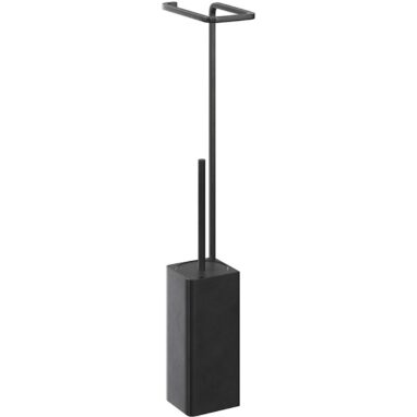 Suport Hârtie Igienică + Perie WC GOODHOME Negru