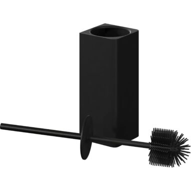 Perie WC cu Suport Elland GOODHOME | Negru, Polipropilenă, Oțel