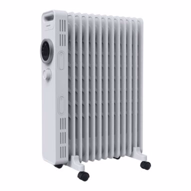 Radiator electric GoodHome Tekapo 2500W, 13 element, Alb