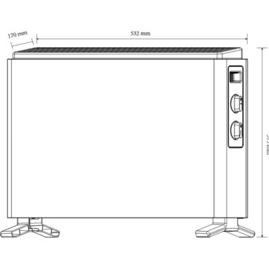 Convector NDK20-24A 2000W, 2 Trepte, Alb | Încălzire Eficientă