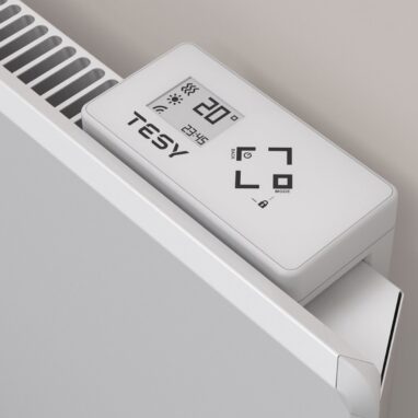 Convector TESY FinEco Cloud 600W, Alb, Termostat, Wi-Fi