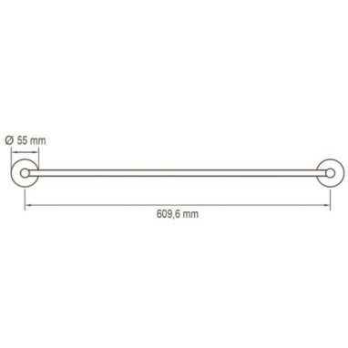 Suport Prosop Lenz Vida 60 cm Crom Lucios