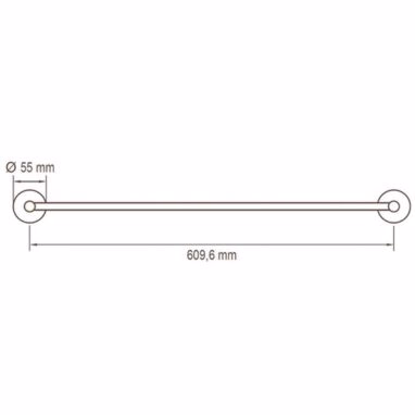Suport Prosop Lenz Vida 60 cm Crom Lucios