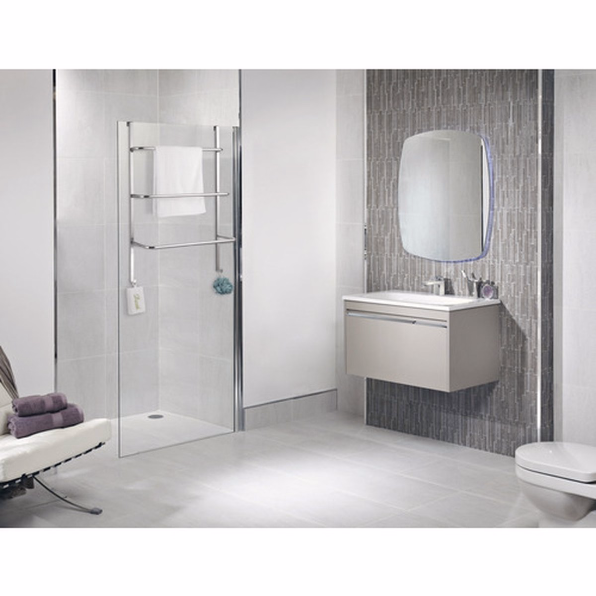 Cuier Baie Form&Style 3 Bare - Fixare Pe Ușă/Duș - 86 cm