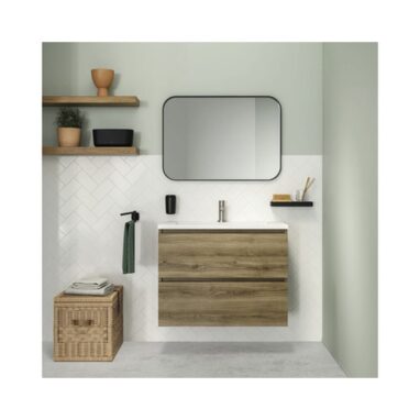 Suport prosop TIGER Carv 2 brațe negru mat, 45.9 cm