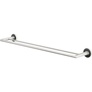 Suport prosop baie TIGER Cooper 2 brațe inox/negru 65.2 cm