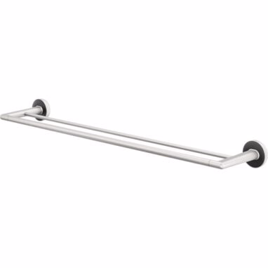 Suport prosop baie TIGER Cooper 2 brațe inox/negru 65.2 cm