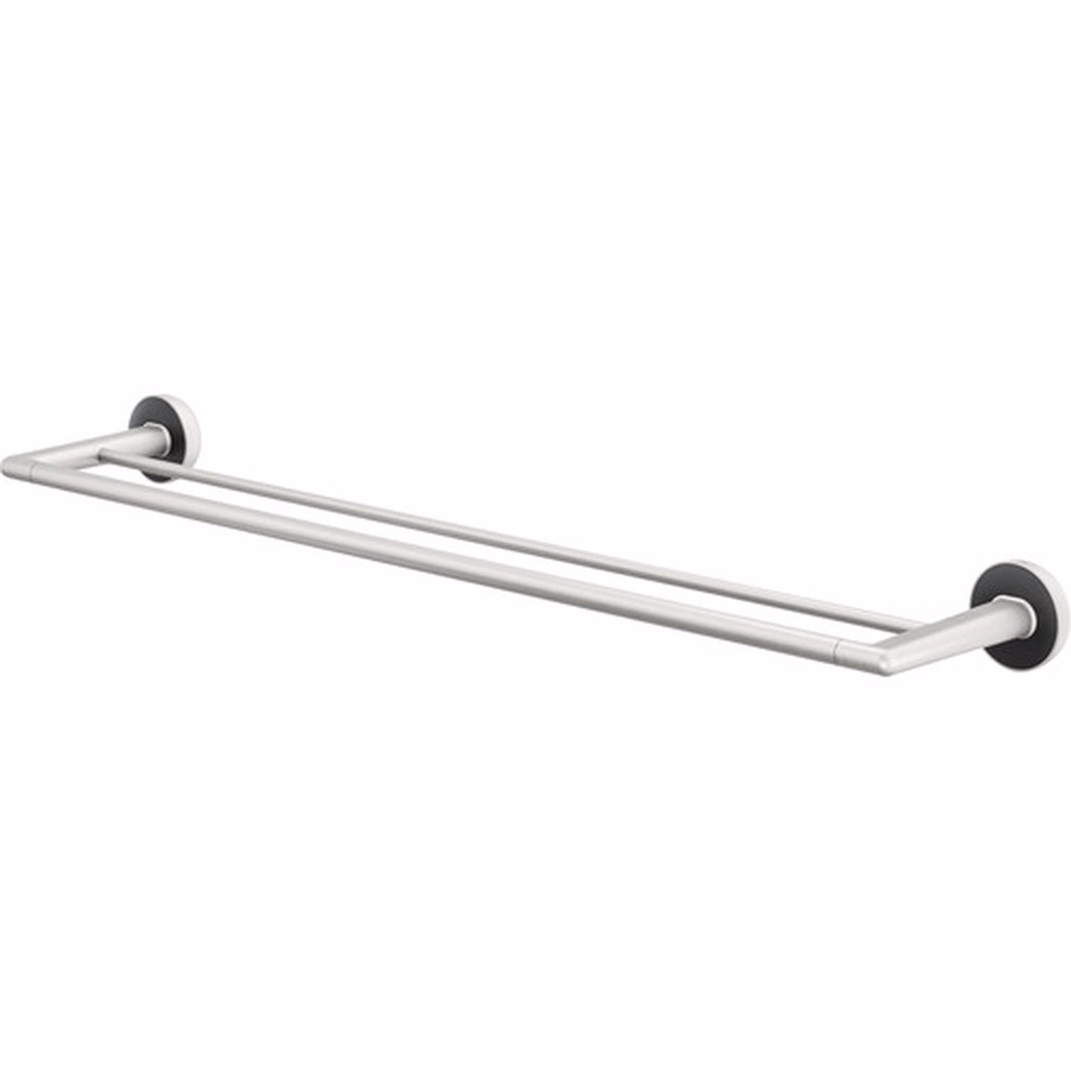 Suport prosop baie TIGER Cooper 2 brațe inox/negru 65.2 cm