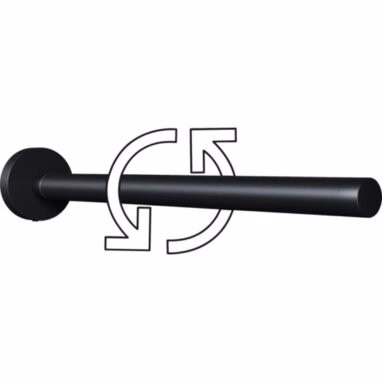 Suport prosop baie REIKA SAKU telescopic negru mat