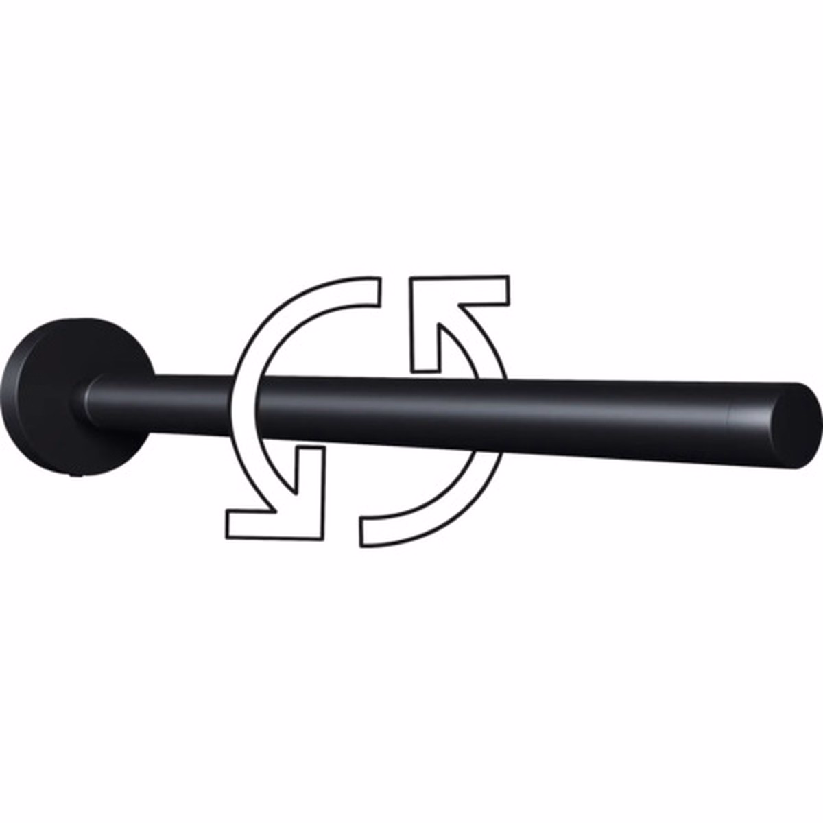 Suport prosop baie REIKA SAKU telescopic negru mat