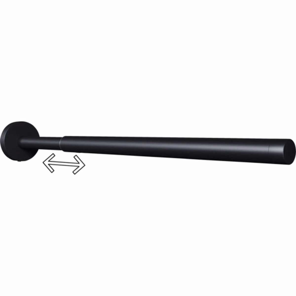 Suport prosop baie REIKA SAKU telescopic negru mat