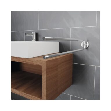 Suport Prosop Baie REIKA SAKU, 2 Brațe, Crom Lucios