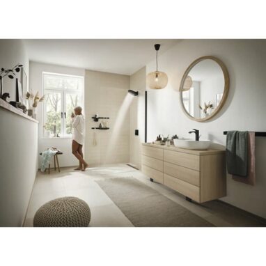 Suport Prosop Hansgrohe WallStoris Negru Mat
