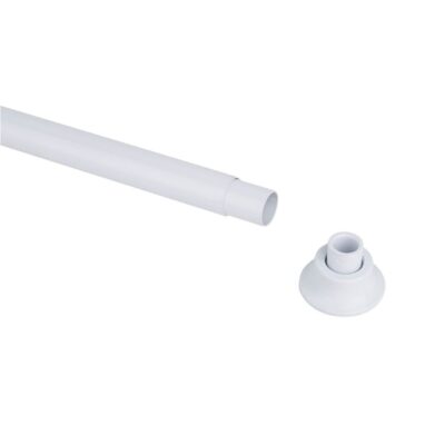 Bara perdea duș Sensea extensibilă, 75-135 cm, alb
