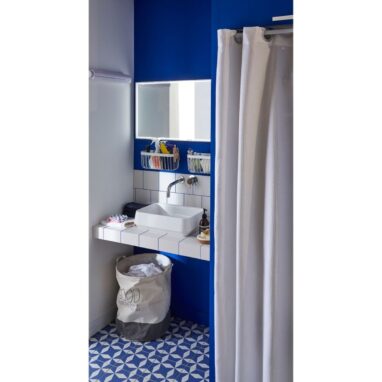 Bara perdea duș Sensea extensibilă, 75-135 cm, alb