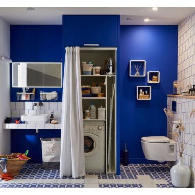 Bara perdea duș Sensea extensibilă, 75-135 cm, alb