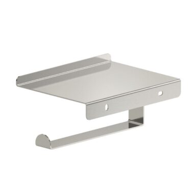 Suport hârtie igienică Sensea Loft cu suport telefon, argintiu mat