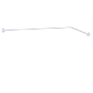 Bara perdea duș Sensea pe colț, 80 x 110-190 cm, alb