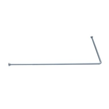 Bara Perdea Duș Sensea pe Colt Cromată 80 x 110/190 cm