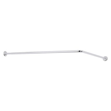 Bara Perdea Duș Sensea pe Colt Cromată 80 x 110/190 cm