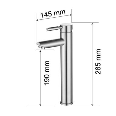 Baterie lavoar Reecomer T-pole: Monocomandă, Inox, 10 Ani Garanție