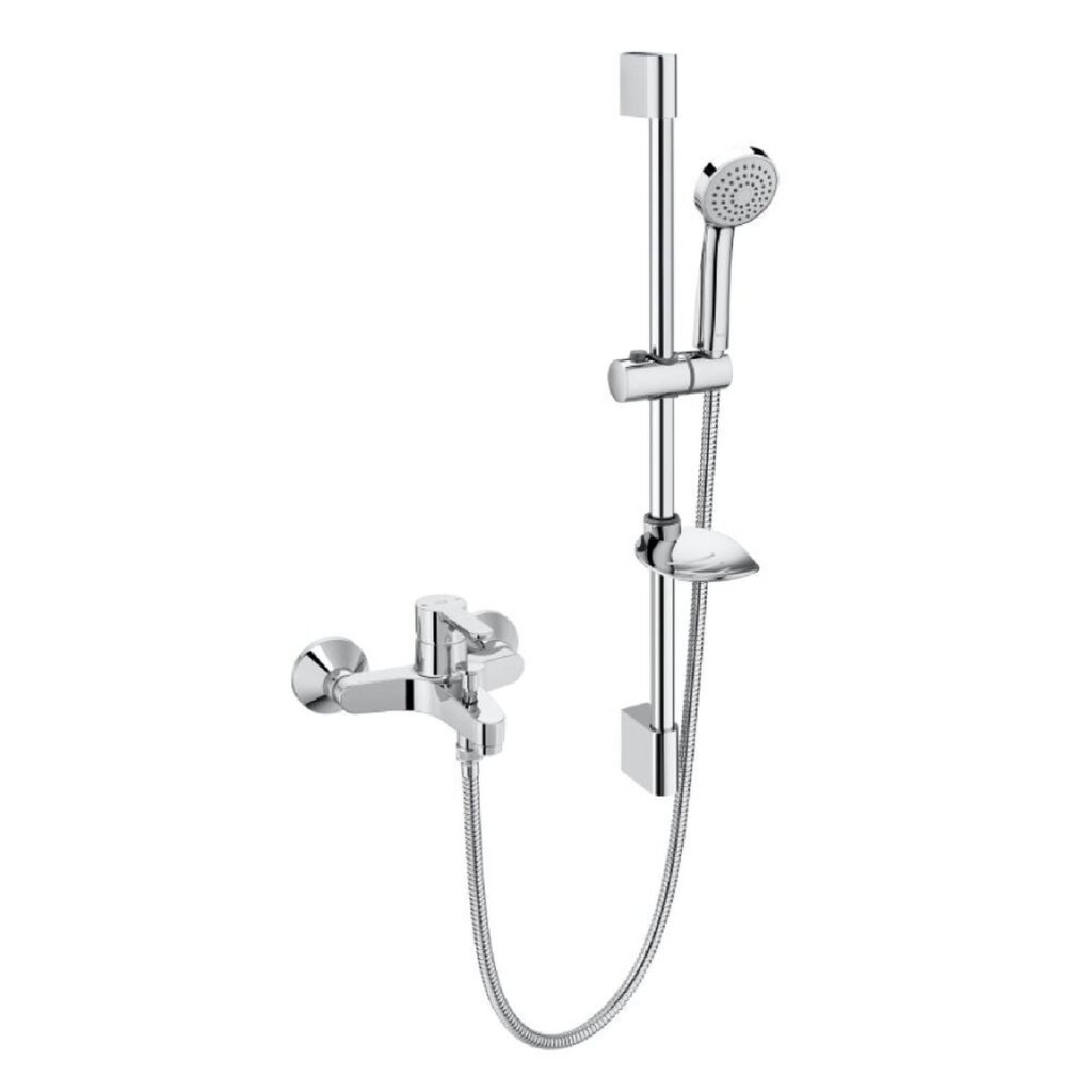 Set Baterii Roca Sada: Lavoar, Cadă, Duș - Crom