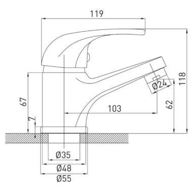 Baterie Lavoar Elsa Ecologica Monocomanda Crom Ferro