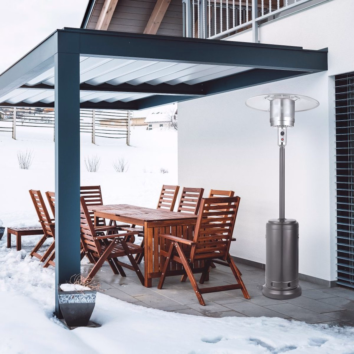 Incalzitor Terasa Gaz 13 Kw ST-U - Exterior, Mobilitate 2 Roti