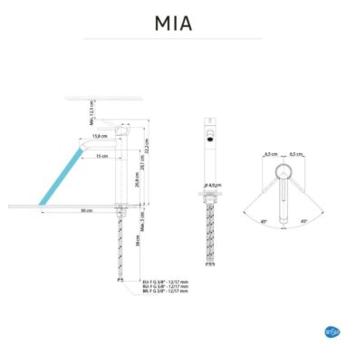 Baterie Lavoar Înaltă Sensea Mia Crom - Design Modern, Economie Apă