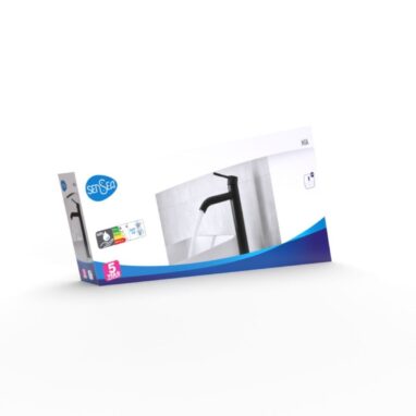 Baterie Lavoar Neagră Mată Sensea Mia - Economie Apă 40%