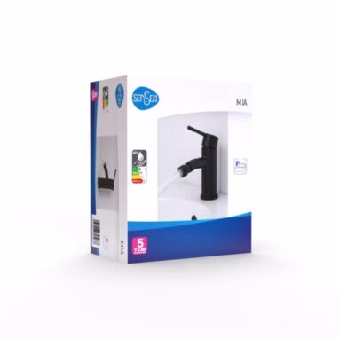 Baterie Bideu Sensea Mia Neagră | Monocomandă, Alama