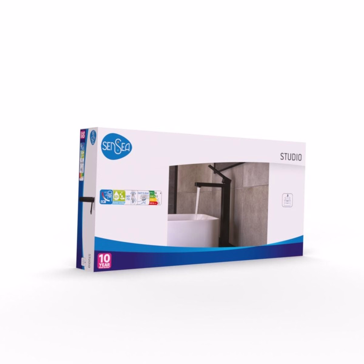 Baterie Lavoar Înaltă Negru Mat Sensea Studio Monocomandă