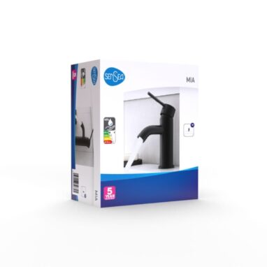 Baterie Lavoar Sensea Mia, Monocomanda, Negru - Design Modern