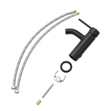 Baterie Lavoar Sensea Mia, Monocomanda, Negru - Design Modern