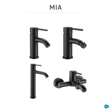 Baterie Lavoar Sensea Mia, Monocomanda, Negru - Design Modern