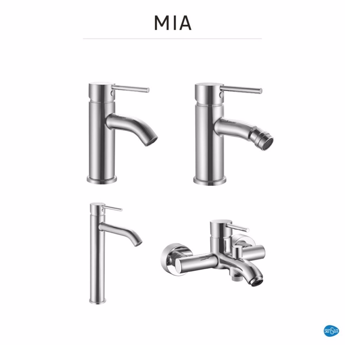 Baterie Lavoar Sensea Mia Crom - Monocomandă, Design Elegant
