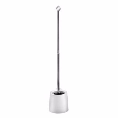 Perie WC cu Suport Hartie Igienica Avola Inox Alb