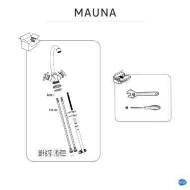 Baterie Lavoar Înaltă Sensea Mauna, Crom - Elegantă și Eficientă