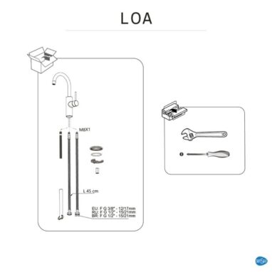 Baterie Lavoar Sensea Loa Crom - Stil Modern, Economie Apa