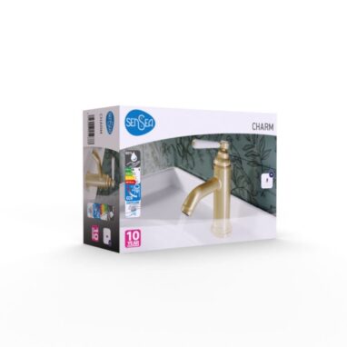 Baterie Lavoar Sensea Charm Monocomandă Alama Periată - Descoperă Eleganța