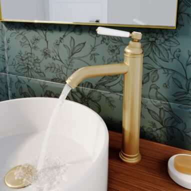 Baterie Lavoar Inalta Sensea Charm, Monocomanda, Alama Periata