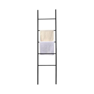 Suport prosop tip scară REIKA negru, 46 cm