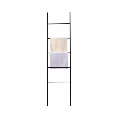 Suport prosop tip scară REIKA negru, 46 cm