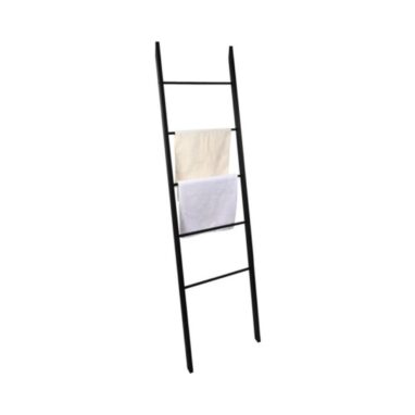 Suport prosop tip scară REIKA negru, 46 cm