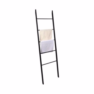 Suport prosop tip scară REIKA negru, 46 cm