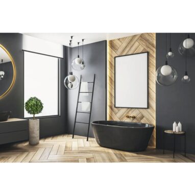 Suport prosop tip scară REIKA negru, 46 cm