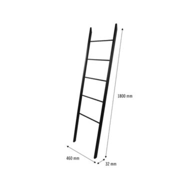 Suport prosop tip scară REIKA negru, 46 cm