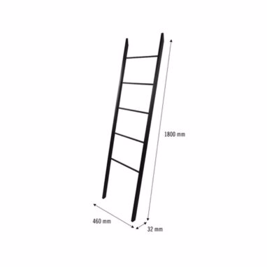 Suport prosop tip scară REIKA negru, 46 cm